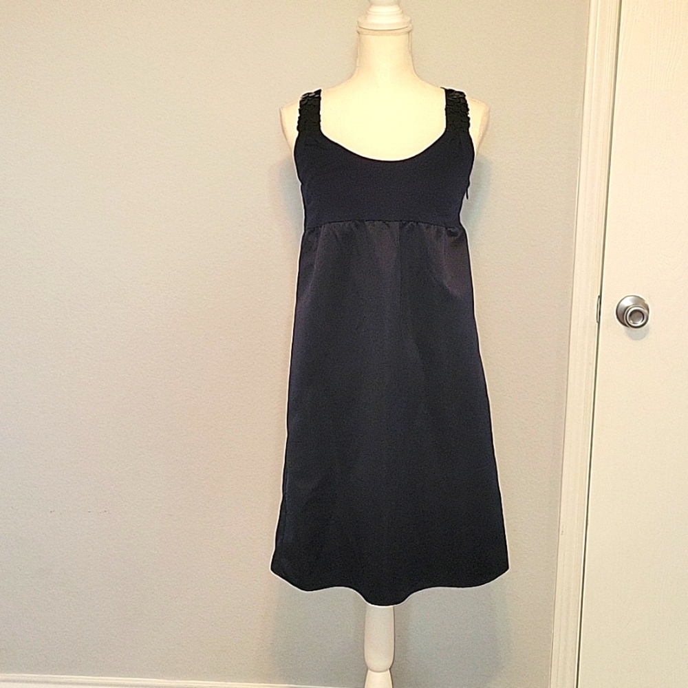 Simply Vera Vera Wang Navy Dress with Sequin Straps ,Size 4 - Picture 2 of 9
